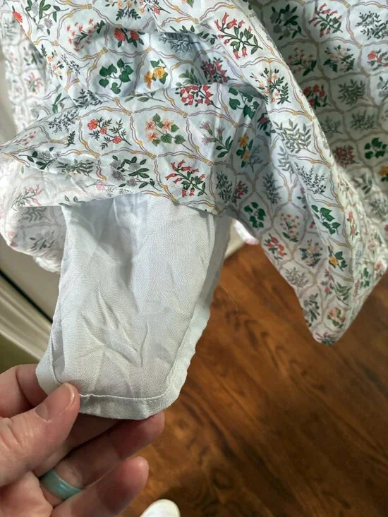 Ivy City Co Mae Dress Floral Lace Collar Puff Sleeve Cottagecore Size 14 - Picture 10 of 13